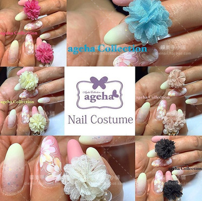 diy日本磁铁花朵吊坠美甲饰品