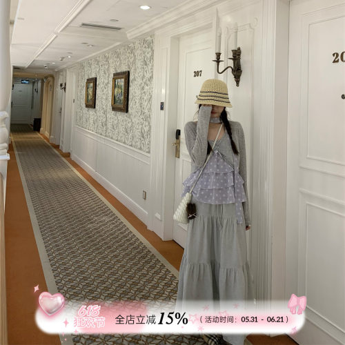 TheDouerr 逐光觅境清冷仙女大裙摆蛋糕长裙半身裙