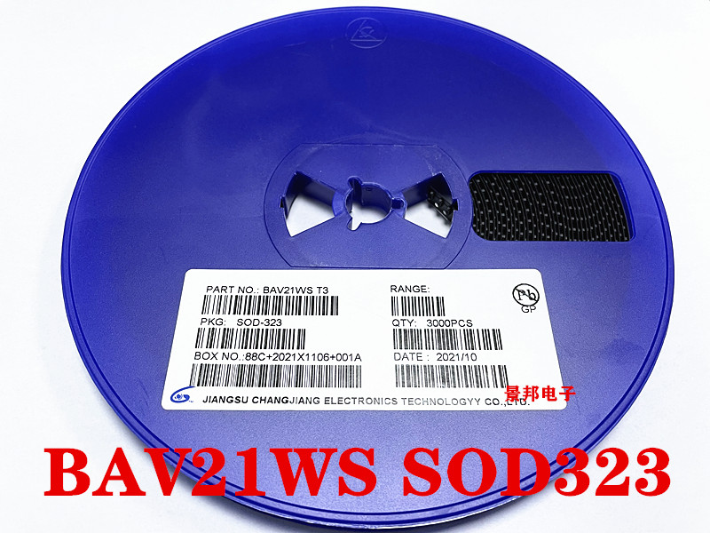 BAV21WS 丝印T3 SOD-323 0805 200V/200mA 开关二极管 整盘