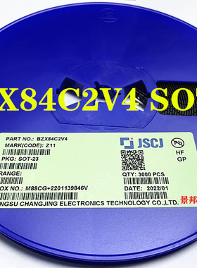 贴片三极管 BZX84C2V4 印字Z11 2.4V稳压管 SOT-23 长电/国产整盘