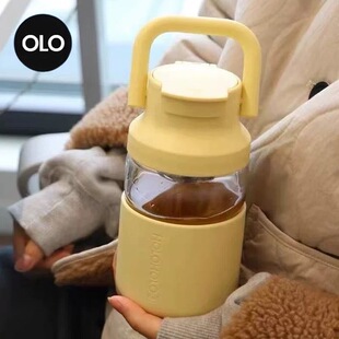 holoholo玻璃杯大容量茶水分离杯耐高温透明高颜值泡茶便携随行杯