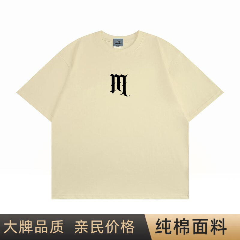 FDR-MMDR夏季国潮美式简约字母短袖T恤男宽松休闲情侣装打底衫潮