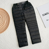 羽绒裤 直筒保暖鹅绒裤 男女外穿高腰爸爸加厚零下40度防寒冬季 新款