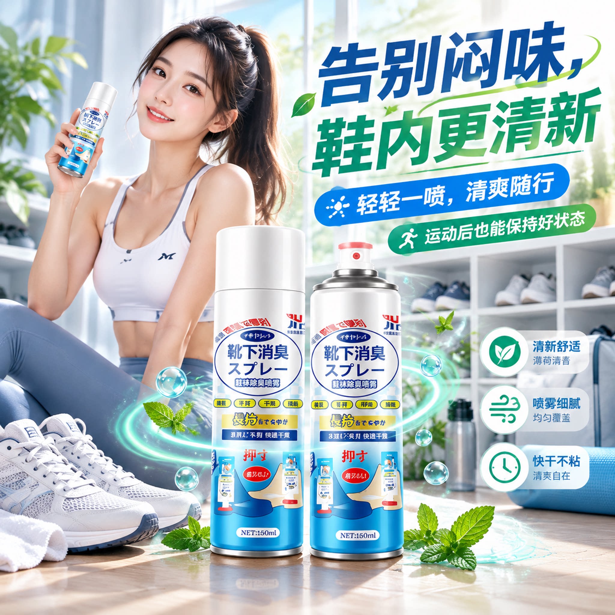 【抑菌留香】鞋子除臭喷雾消毒杀菌球鞋运动鞋皮鞋除臭剂