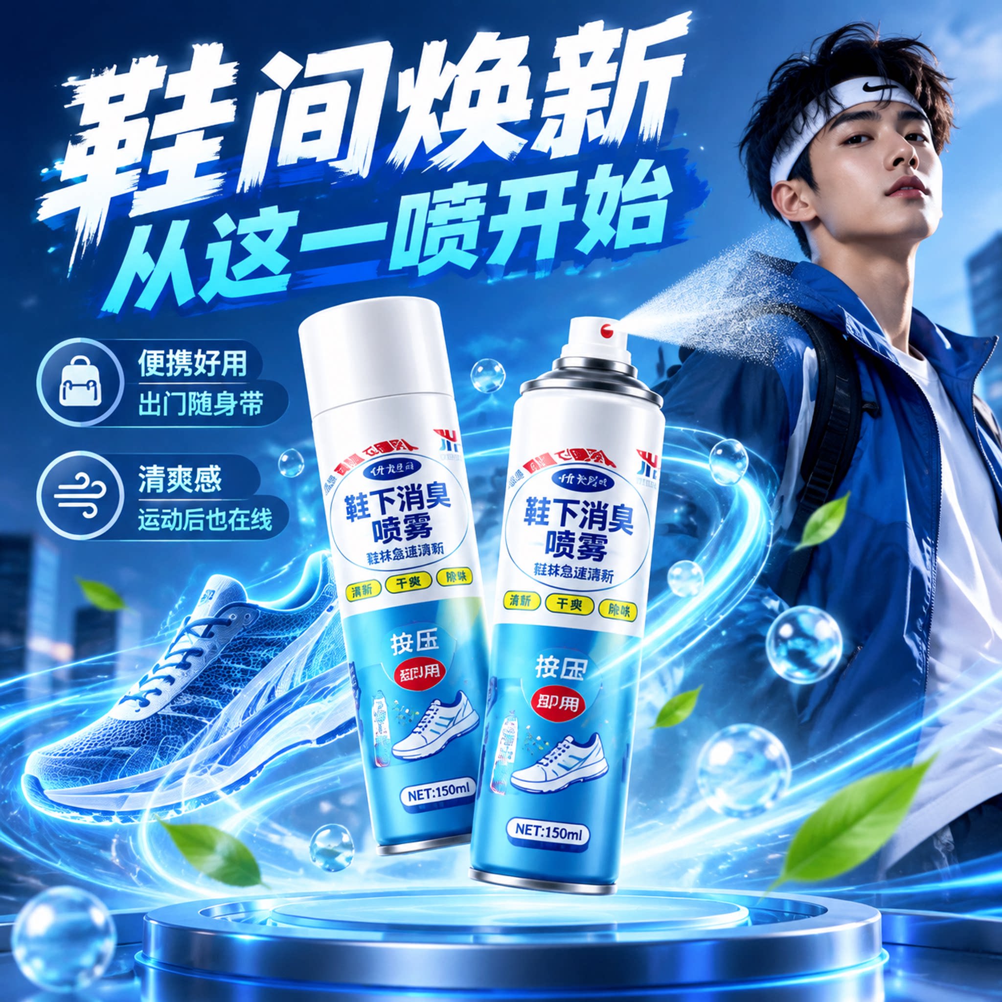 【鞋子清新护理】鞋子除臭喷雾消毒杀菌球鞋运动鞋皮鞋除臭剂