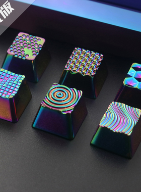 键石瑕疵款几何造物系列艺术周边幻彩机械键盘锌铝合金属个性键帽