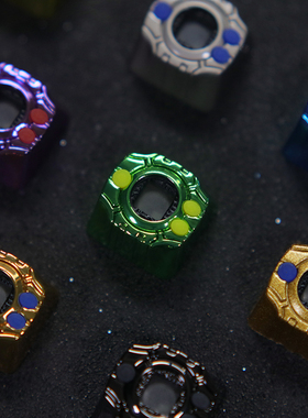 键石神圣计划数码宝贝暴龙机周边机械键盘锌铝合金属个性键帽按键