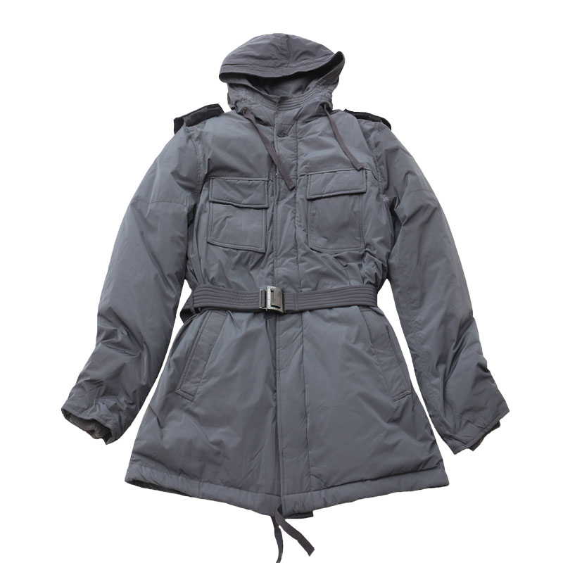 加厚保暖防风防水时尚腰带款连帽