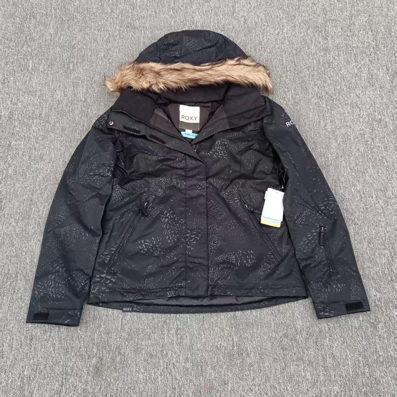 纯原R牌女士冲锋衣防水防风加棉保暖滑雪服连帽长袖防水10K