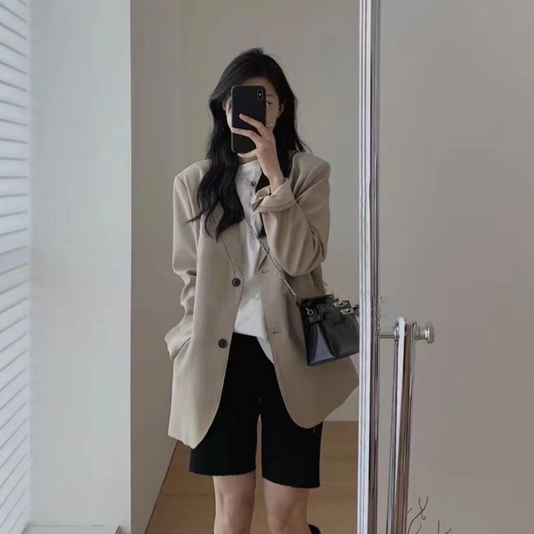 2026春季新款韩版英伦风炸街小个子休闲宽松高级感西装外套上衣女