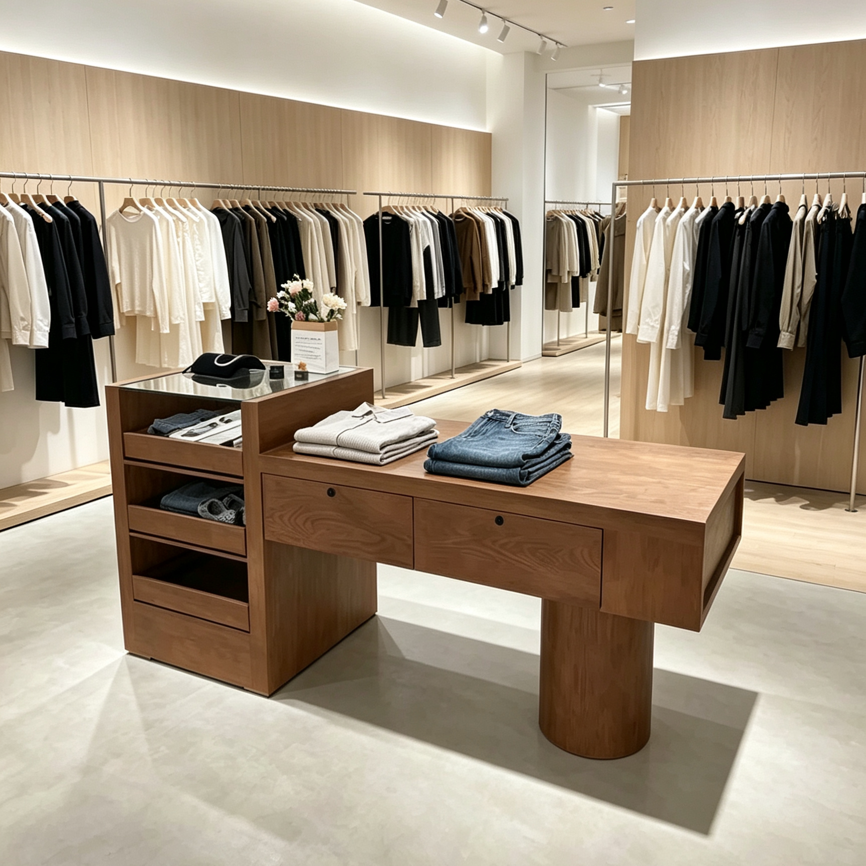 女装店中岛桌展示台陈列摆放台图片