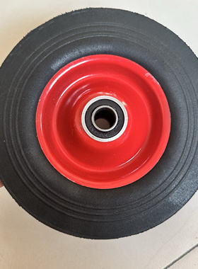 实心轮充气轮小推车手拉车行李车搬运车拉杆拉货折叠车专用橡胶轮