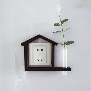 简约水培开关贴电源插座装饰家用保护套茶室客厅极简风墙贴装饰