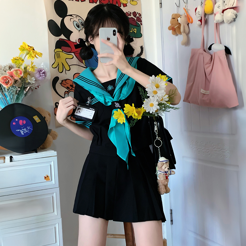 狐兔原创日系学院风短袖水手服