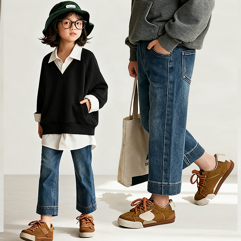 【简直了】儿童牛仔裤秋冬新款