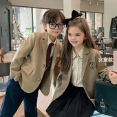 儿童西装 男童花童礼服帅气英伦小西服主持人钢琴演出服秋帅气 套装