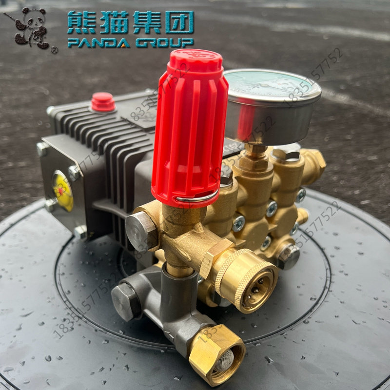 熊猫PM1515高压水枪洗车机水泵铜块曲轴箱清洗机机头总成维修配件