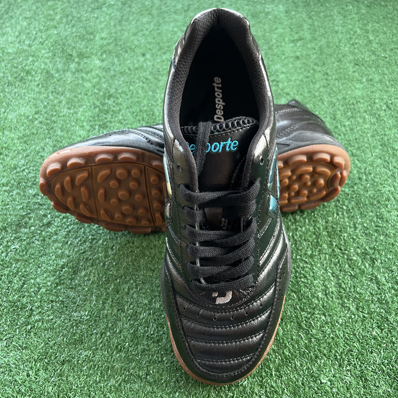 专柜正品DESPORTE体士彪TF碎钉Campinas袋鼠皮黑色足球鞋DS-1440