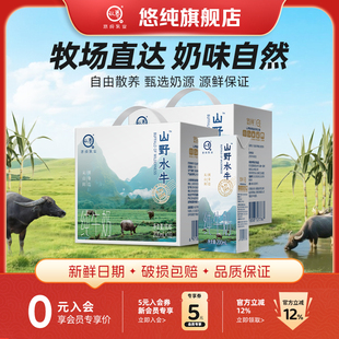 悠纯山野水牛奶200ml*10盒*2箱4.2g蛋白学生儿童青少年营养早餐