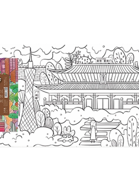 悦声儿童涂鸦画卷3米长