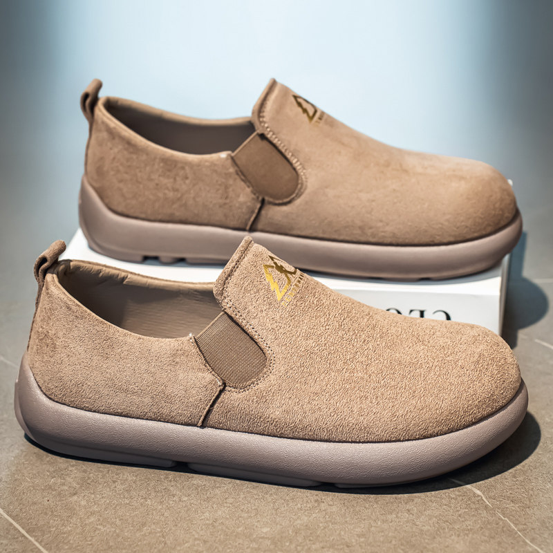 一脚蹬乐福男鞋冬季防滑软底勃肯板鞋男翻毛皮懒人工作开车豆豆鞋,流行男鞋,单鞋,淘宝优惠券,粉丝福利购,淘宝优惠卷