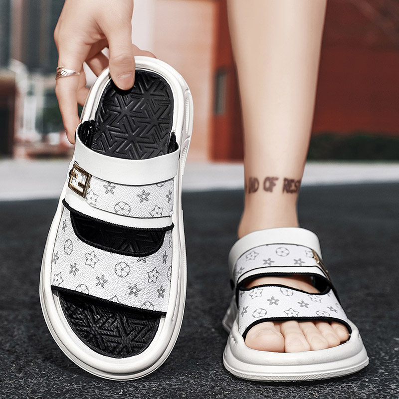 潮牌拖鞋男2026新款夏季外穿沙滩运动青少年防滑防臭软底越南凉鞋