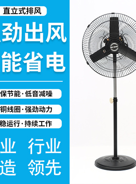 上海德东工业风扇落地扇牛角电风扇强力650MM750MM超大风力挂壁扇
