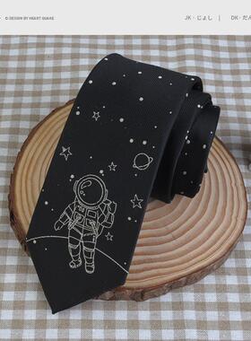 【心脏地震】买一送一设计休闲领带jk原创制服手打女dk领带男小物