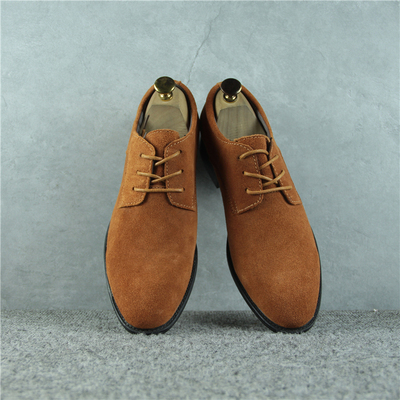 牛皮反绒皮系带休闲鞋男女