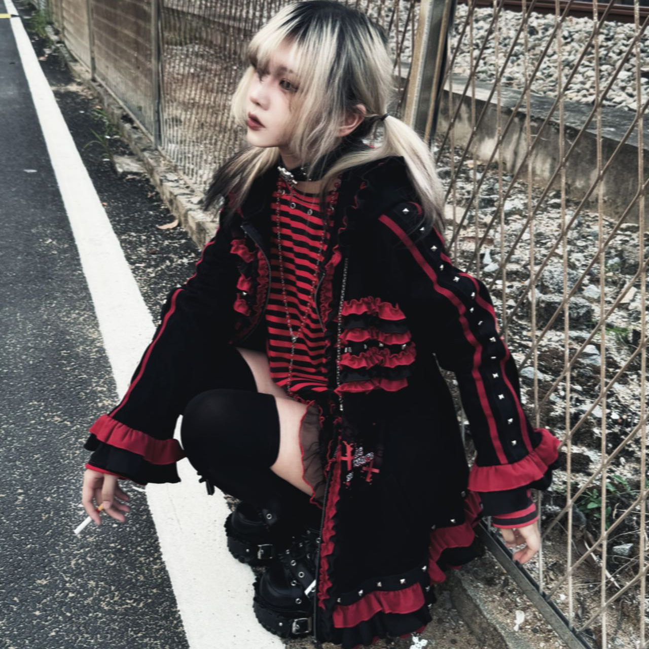 叁毒原创亚文化哥特风外套