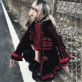 女帽衫 叁毒原创 亚文化哥特风暗黑系猫耳秋冬古早风长袖 上衣外套