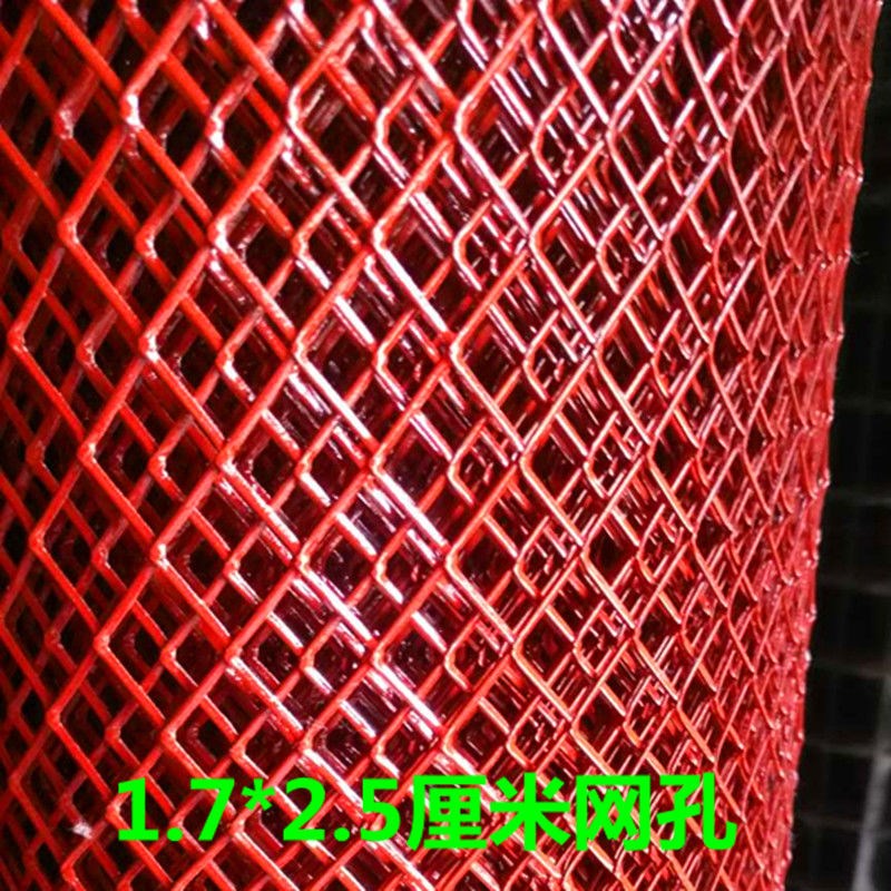 铁丝网圈玉米网钢板网养鸡网冲孔网菱形铁网铁丝网围栏红漆钢丝网