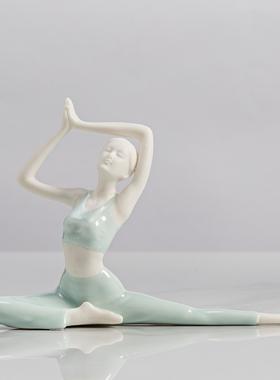 可爱少女瑜伽创意客厅小摆件卧室房间布置摆设家居装饰品结婚礼物