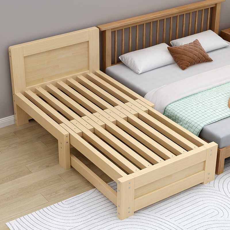 实木沙发折叠床两用卧室小户型榻榻米单人床儿童带护栏推拉伸缩床,住宅家具,儿童拼接床,淘宝优惠券,粉丝福利购,淘宝优惠卷