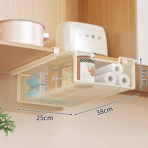 厨房置物架收纳神器橱柜内分层悬挂挂篮多功能吊柜下挂架纸巾架子