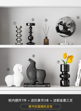 意式现代简约摆件创意客厅样板房电视柜书房壁龛小众艺术软装饰品