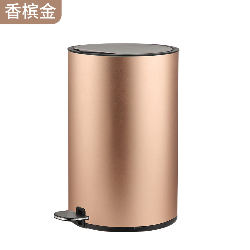 欧式简约不锈钢8L带盖脚踏垃圾 现代风格家用缓降静音脚踩垃圾桶,家庭/个人清洁工具,垃圾桶,淘宝优惠券,粉丝福利购,淘宝优惠卷