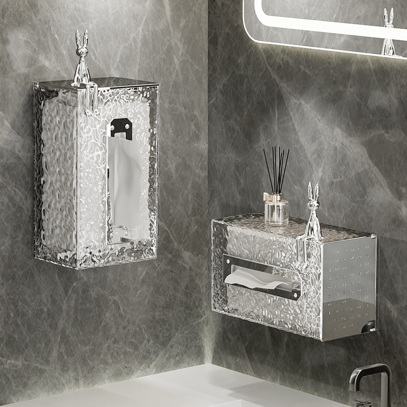 洗脸巾收纳盒纸巾盒壁挂式厨房化妆室厕所倒挂卫生纸盒透明,收纳整理,洗脸巾收纳盒,淘宝优惠券,粉丝福利购,淘宝优惠卷