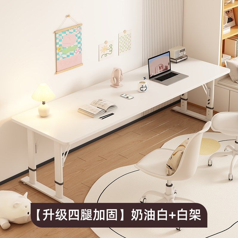 电动升降桌腿家用卧室电脑桌书桌实木双人大尺寸站立式工作台桌子