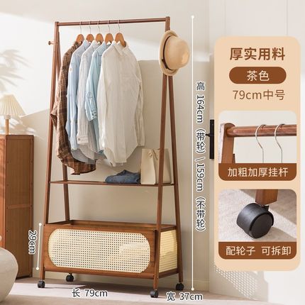 简易衣帽架可移动晾衣架落地室内房间挂衣架子家用卧室衣服收纳架