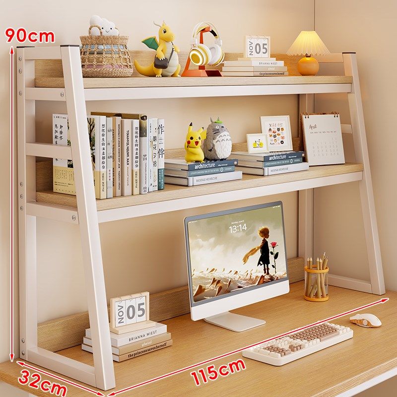 桌面置物架阶梯式桌上书架电脑桌分层陈列架办公桌台面收纳置物架