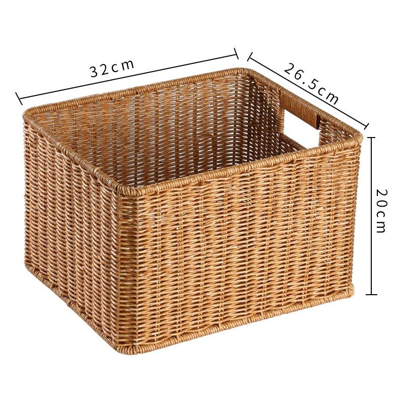 收纳筐家用仿藤编玩具整理篮客厅茶几储物抽屉篮橱柜收纳框,收纳整理,收纳筐,淘宝优惠券,粉丝福利购,淘宝优惠卷