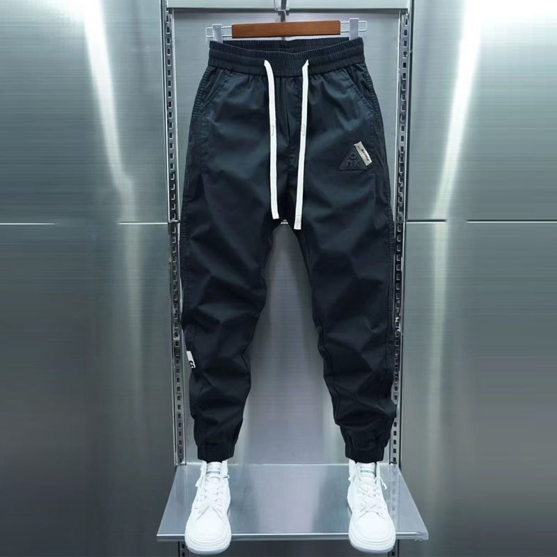 高端休闲裤男士2025新款夏季薄款男裤束脚工装运动裤子男款卫裤潮