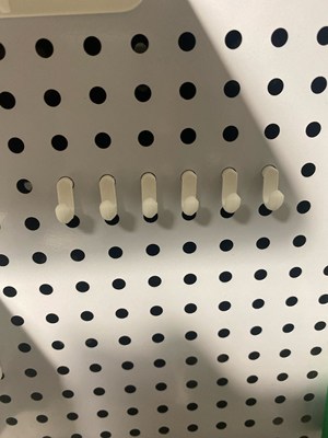 适用五金少女金属圆孔洞洞板配件 圆孔洞洞板 通用钩 孔径6mm通用