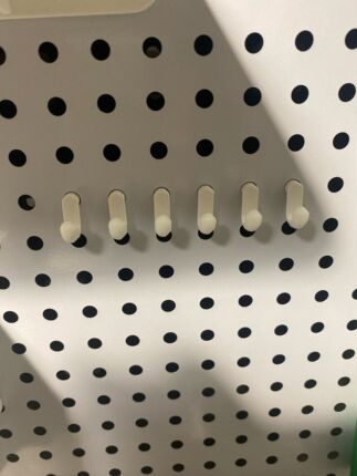 适用五金少女金属圆孔洞洞板配件 圆孔洞洞板 通用钩 孔径6mm通用