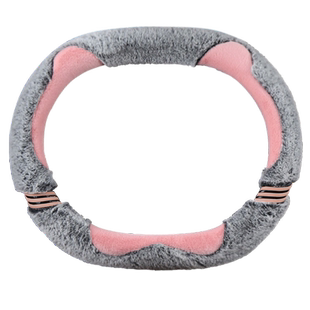 适用第二代三代长安CS55plus方向盘套2025款冬季毛绒卡通保暖把套