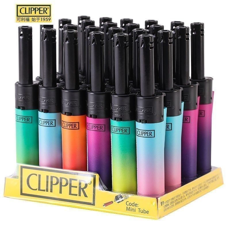 西班牙clipper迷你渐变烟斗专用打火机长柄可充气燃气灶