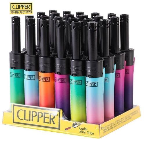 西班牙clipper迷你渐变烟斗专用打火机长柄可充气燃气灶