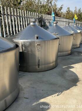 不锈钢甑酒锅酒厂用304食品级蒸酒锅冷却器500斤翻转锅