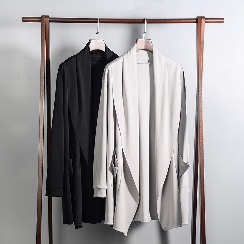 솔리드 컬러 하이 스트리트 트렌치 코트 남성 가디건 트렌치 코트 남성 가디건